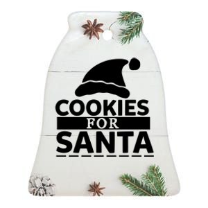 Cookies For Santa Ceramic Bell Ornament