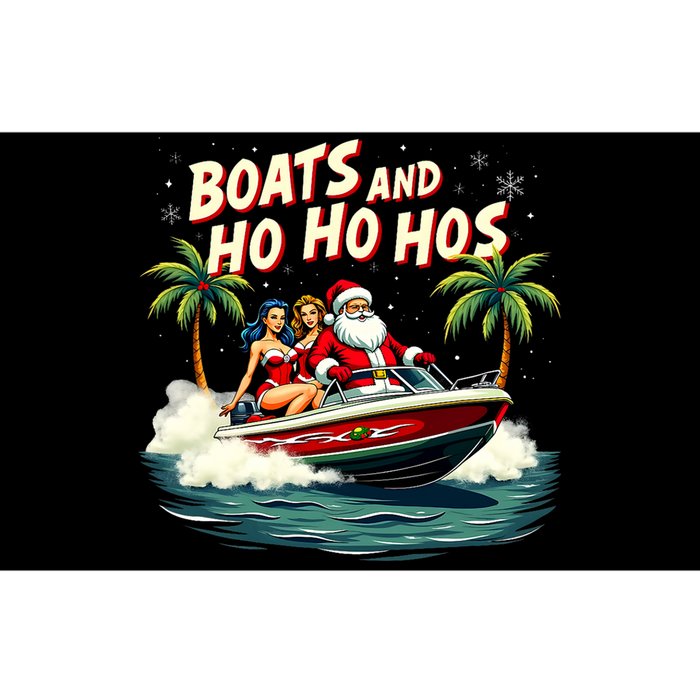 Christmas Funny Santa Boats And Ho Ho Hos Bumper Sticker