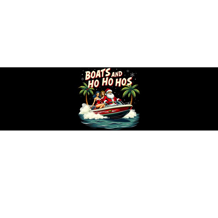 Christmas Funny Santa Boats And Ho Ho Hos Bumper Sticker