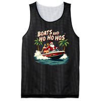 Christmas Funny Santa Boats And Ho Ho Hos Mesh Reversible Basketball Jersey Tank