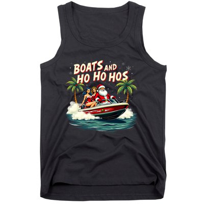 Christmas Funny Santa Boats And Ho Ho Hos Tank Top