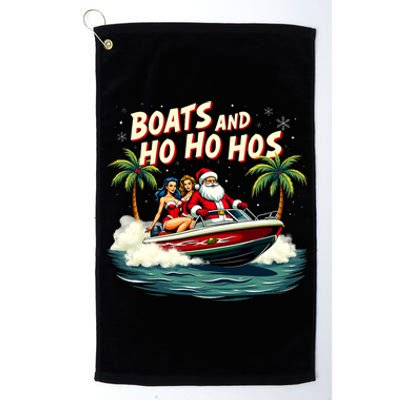 Christmas Funny Santa Boats And Ho Ho Hos Platinum Collection Golf Towel