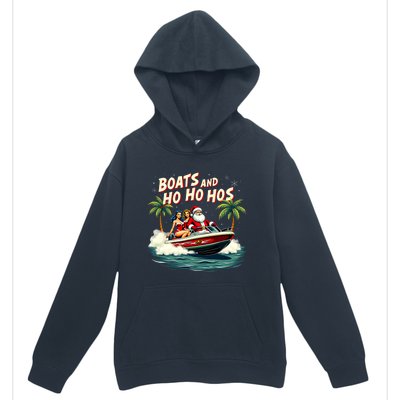 Christmas Funny Santa Boats And Ho Ho Hos Urban Pullover Hoodie