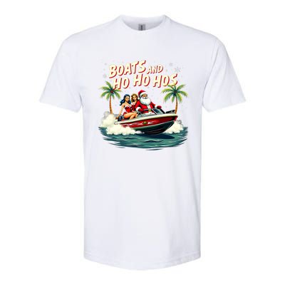 Christmas Funny Santa Boats And Ho Ho Hos Softstyle CVC T-Shirt