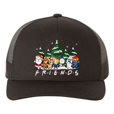 Christmas Friends Santa Rudolph Snowman Xmas Family Pajamas Yupoong Adult 5-Panel Trucker Hat