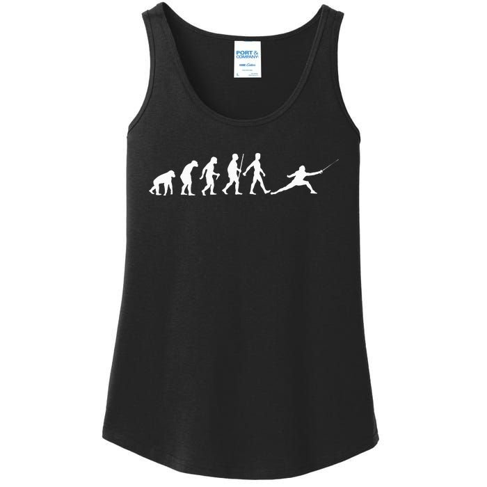 Cool Fencing Sword Sabre Epee Fencer Evolution Ladies Essential Tank