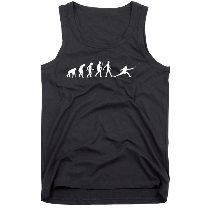 Cool Fencing Sword Sabre Epee Fencer Evolution Tank Top