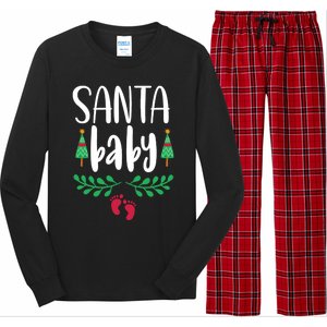 Christmas Funny Santa New Mama Pregnancy Announcet Gift Long Sleeve Pajama Set