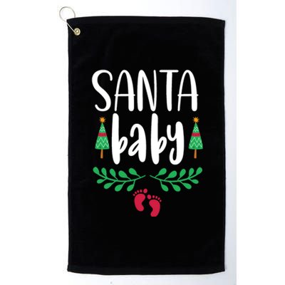 Christmas Funny Santa New Mama Pregnancy Announcet Gift Platinum Collection Golf Towel