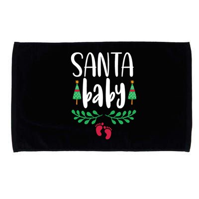 Christmas Funny Santa New Mama Pregnancy Announcet Gift Microfiber Hand Towel