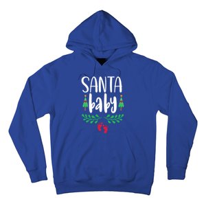 Christmas Funny Santa New Mama Pregnancy Announcet Gift Hoodie