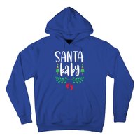 Christmas Funny Santa New Mama Pregnancy Announcet Gift Hoodie