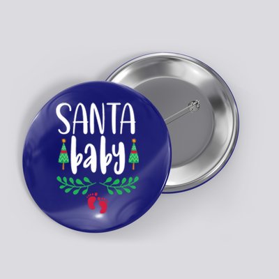 Christmas Funny Santa New Mama Pregnancy Announcet Gift Button