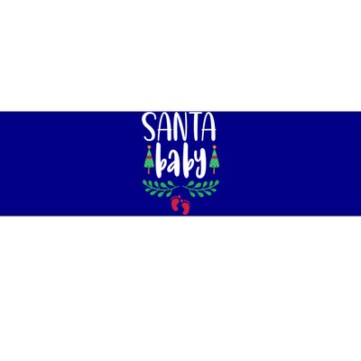 Christmas Funny Santa New Mama Pregnancy Announcet Gift Bumper Sticker