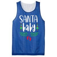 Christmas Funny Santa New Mama Pregnancy Announcet Gift Mesh Reversible Basketball Jersey Tank