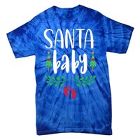 Christmas Funny Santa New Mama Pregnancy Announcet Gift Tie-Dye T-Shirt