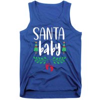 Christmas Funny Santa New Mama Pregnancy Announcet Gift Tank Top