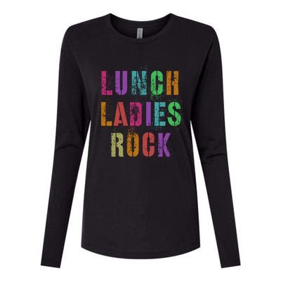 Cool Food Service Squad School Lunch Ladies Rock Office Crew Cute Gift Womens Cotton Relaxed Long Sleeve T-Shirt