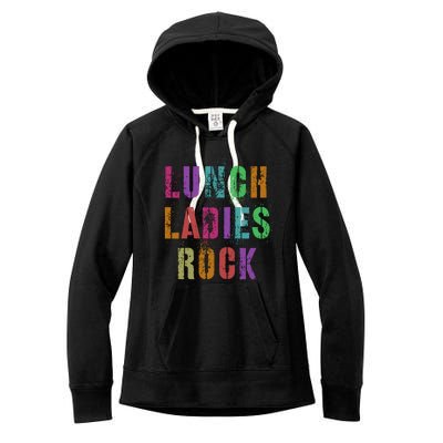 Cool Food Service Squad School Lunch Ladies Rock Office Crew Cute Gift Women's Fleece Hoodie