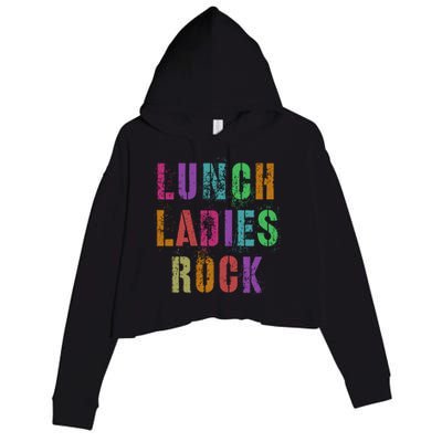 Cool Food Service Squad School Lunch Ladies Rock Office Crew Cute Gift Crop Fleece Hoodie