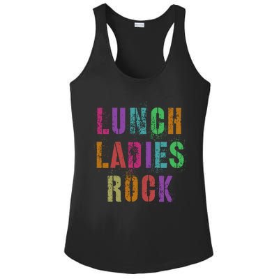 Cool Food Service Squad School Lunch Ladies Rock Office Crew Cute Gift Ladies PosiCharge Competitor Racerback Tank