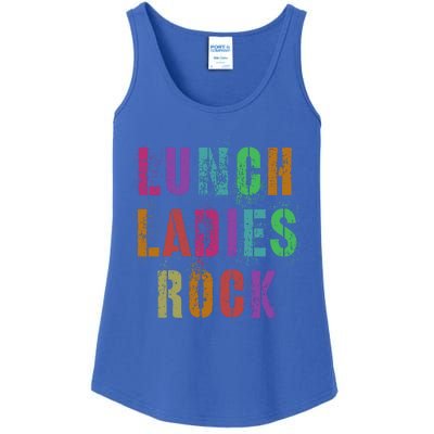 Cool Food Service Squad School Lunch Ladies Rock Office Crew Cute Gift Ladies Essential Tank