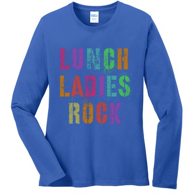 Cool Food Service Squad School Lunch Ladies Rock Office Crew Cute Gift Ladies Long Sleeve Shirt