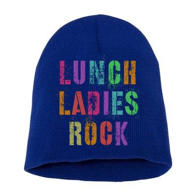 Cool Food Service Squad School Lunch Ladies Rock Office Crew Cute Gift Short Acrylic Beanie