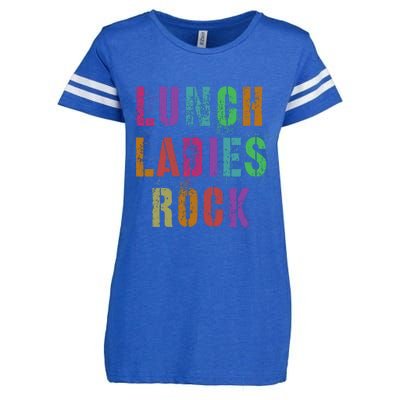 Cool Food Service Squad School Lunch Ladies Rock Office Crew Cute Gift Enza Ladies Jersey Football T-Shirt