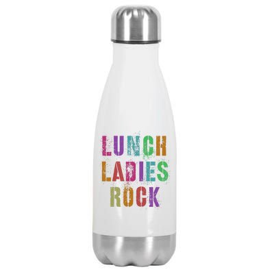 Cool Food Service Squad School Lunch Ladies Rock Office Crew Cute Gift Stainless Steel Insulated Water Bottle