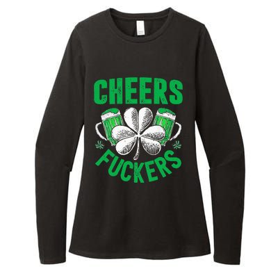 Cheers Fuckers St Patricks Day Funny Beer Drinking Womens CVC Long Sleeve Shirt