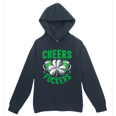 Cheers Fuckers St Patricks Day Funny Beer Drinking Urban Pullover Hoodie