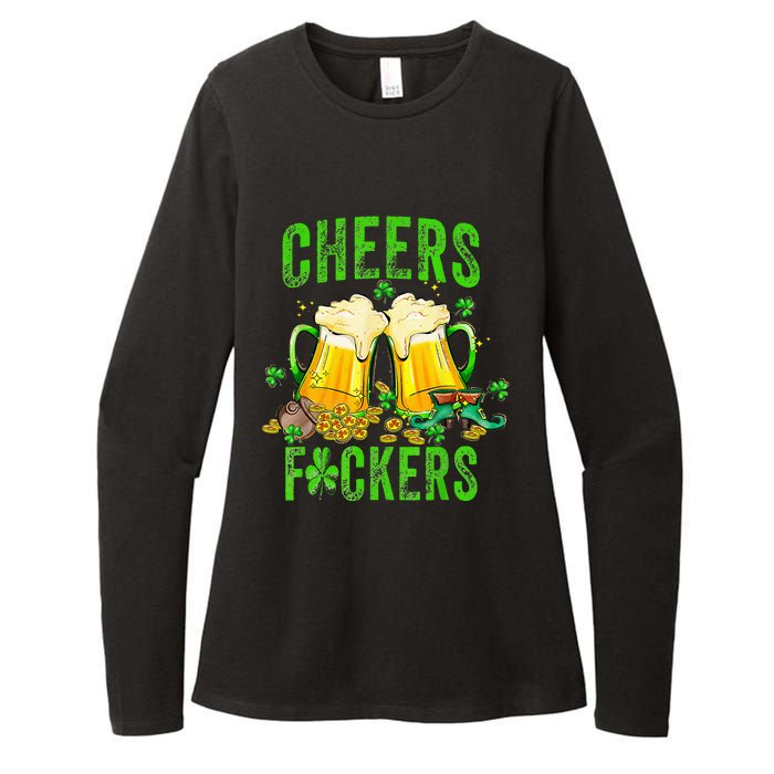 Cheers Fuckers St Patricks Day Beer Drinking Womens CVC Long Sleeve Shirt