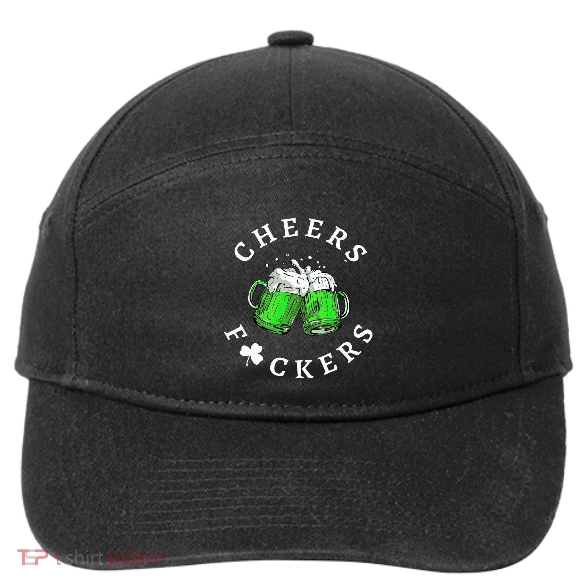 Cheers Fckers' St Patricks Day Beer Drinking Funny 7-Panel Snapback Hat