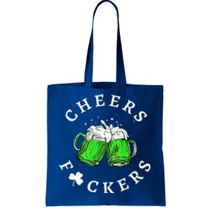 Cheers Fckers' St Patricks Day Beer Drinking Funny Tote Bag