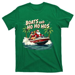 Christmas Funny Santa Boats And Ho Ho Hos Xmas Holidays Gift T-Shirt