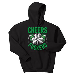 Cheers Fuckers St Patricks Day Beer Drinking Kids Hoodie