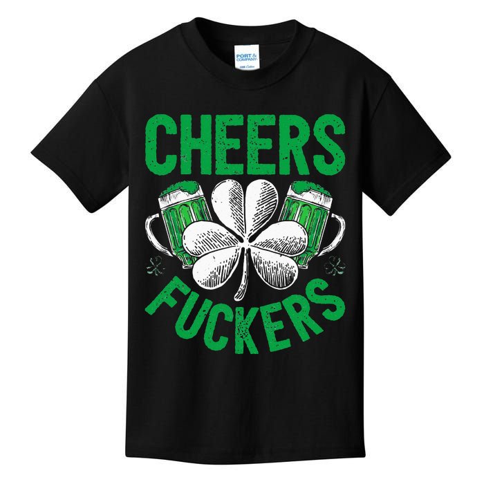 Cheers Fuckers St Patricks Day Beer Drinking Kids T-Shirt