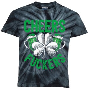 Cheers Fuckers St Patricks Day Beer Drinking Kids Tie-Dye T-Shirt