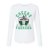 Cheers Fckers Shamrock Irish Day Saint PatrickS Day Womens Cotton Relaxed Long Sleeve T-Shirt