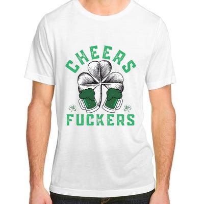 Cheers Fckers Shamrock Irish Day Saint PatrickS Day Adult ChromaSoft Performance T-Shirt