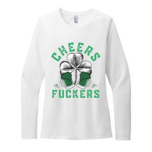 Cheers Fckers Shamrock Irish Day Saint PatrickS Day Womens CVC Long Sleeve Shirt