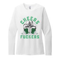 Cheers Fckers Shamrock Irish Day Saint PatrickS Day Womens CVC Long Sleeve Shirt