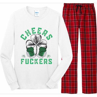 Cheers Fckers Shamrock Irish Day Saint PatrickS Day Long Sleeve Pajama Set