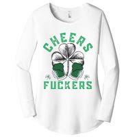 Cheers Fckers Shamrock Irish Day Saint PatrickS Day Women's Perfect Tri Tunic Long Sleeve Shirt