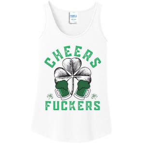 Cheers Fckers Shamrock Irish Day Saint PatrickS Day Ladies Essential Tank