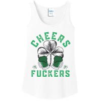 Cheers Fckers Shamrock Irish Day Saint PatrickS Day Ladies Essential Tank