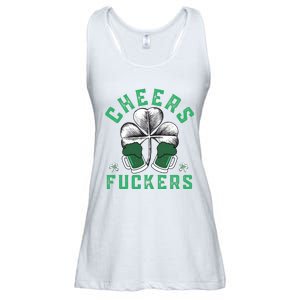 Cheers Fckers Shamrock Irish Day Saint PatrickS Day Ladies Essential Flowy Tank