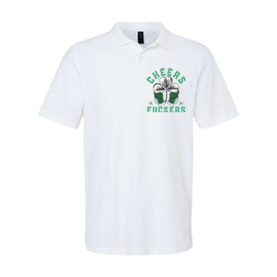 Cheers Fckers Shamrock Irish Day Saint PatrickS Day Softstyle Adult Sport Polo