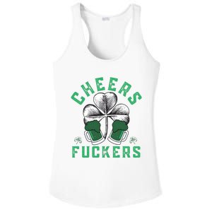 Cheers Fckers Shamrock Irish Day Saint PatrickS Day Ladies PosiCharge Competitor Racerback Tank